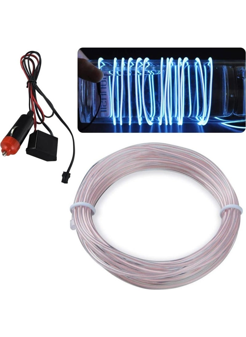 Techmaster Interior Dashboard Strip LED Colored Rope Neon LED 5 Meters White  - Image 1