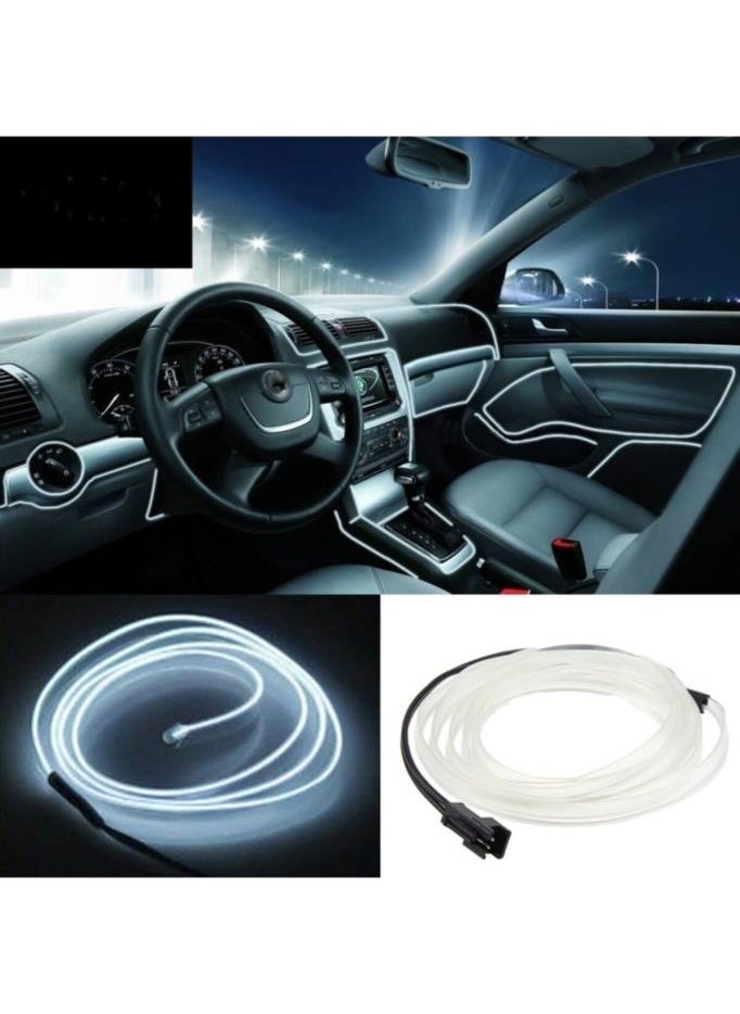 Techmaster Interior Dashboard Strip LED Colored Rope Neon LED 5 Meters White  - Image 2