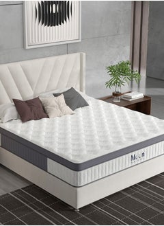 Moon Home and more.. Moon Home and more Classic Rest Bed Mattress 28 CM Hybrid Pocket Spring Super King Size Mattress 200X200 CM, Pocket Innersprings for Motion Isolation - Pressure Relieving - Medium Firm  - Image 1