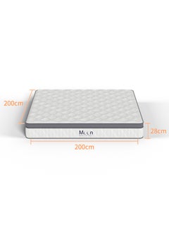 Moon Home and more.. Moon Home and more Classic Rest Bed Mattress 28 CM Hybrid Pocket Spring Super King Size Mattress 200X200 CM, Pocket Innersprings for Motion Isolation - Pressure Relieving - Medium Firm  - Image 3
