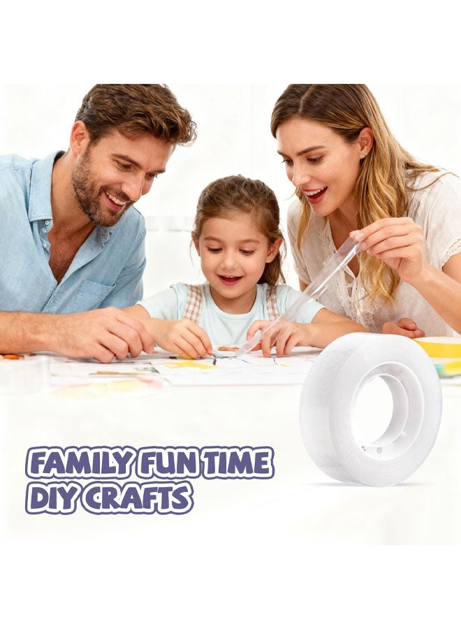 ١٠ قطع من الشريط اللاصق الشفاف، شريط لاصق، لفة سيلوتيب، لفات سيلوتيب صغيرة، عبوة إعادة تعبئة الشريط لتغليف الهدايا في أعياد الميلاد، المنزل، المكتب، المدرسة - Image 5