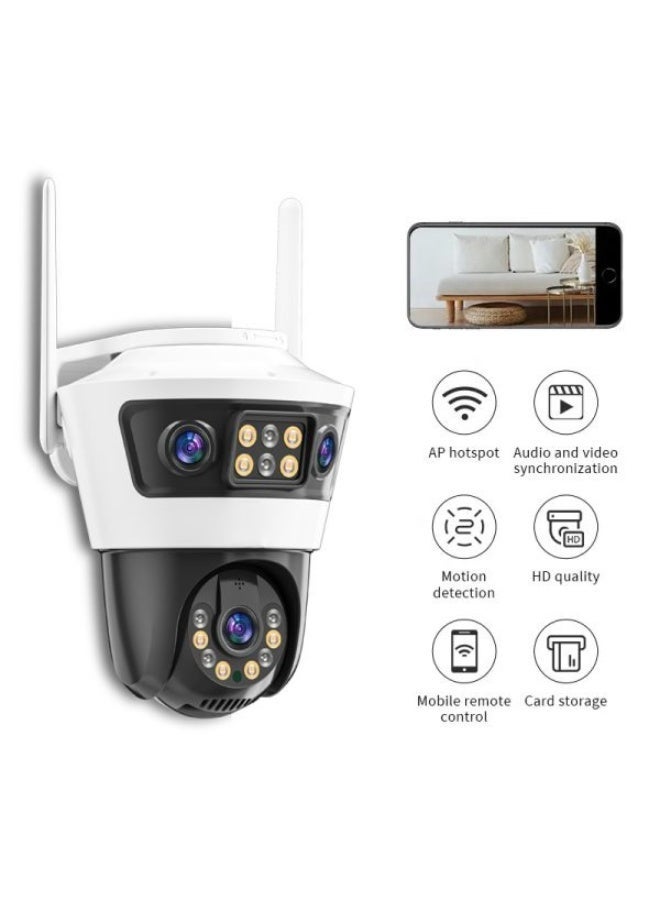 JORTAN 9MP Triple Lens WiFi Outdoor PTZ Security Camera, 360° Pan Tilt, Motion Detection & Auto Tracking, 2-Way Audio, Color Night Vision, IP66 Waterproof - Image 5