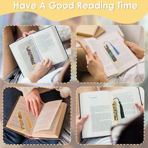 Jubobu Metal Bookmark with Tassel,4 Pieces Hollow Aesthetic Van Gogh Art Bookmarks,Retro Artistic Decorative Book Thin Insert for Readers,Students,Book Lovers Gift - Image 5