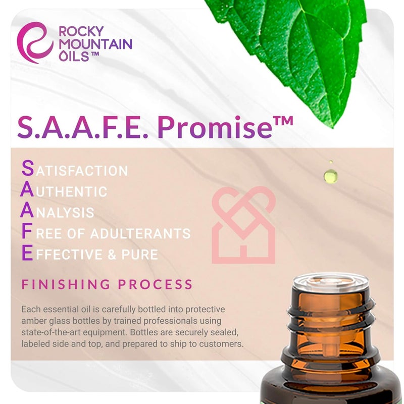 Rocky Mountain Oils Peppermint Roll-On 10ml - Natural Essential Oil Blend, Pre-Diluted Cooling Mint Roller, Fresh Clean Scent Aromatherapy - Plant-Based Formula with Fresh & Minty Fragrance - Image 4