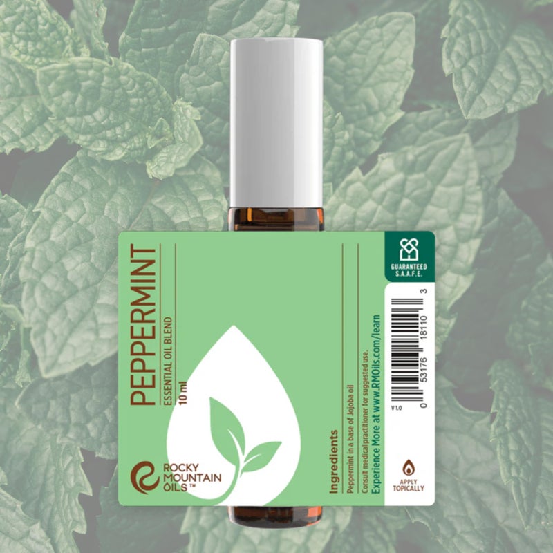 Rocky Mountain Oils Peppermint Roll-On 10ml - Natural Essential Oil Blend, Pre-Diluted Cooling Mint Roller, Fresh Clean Scent Aromatherapy - Plant-Based Formula with Fresh & Minty Fragrance - Image 3