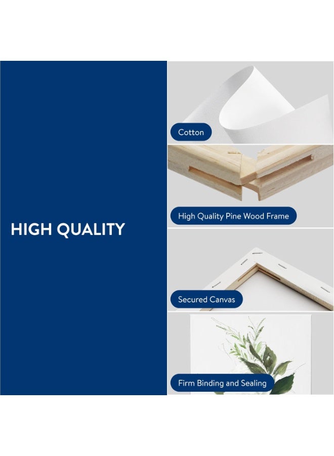 Set of 5 Canvas for Painting - Blank Canvases on Board for Art and Paintings - Canvas Boards for Acrylic - Large Plain Canvas Panels 60*40 cm