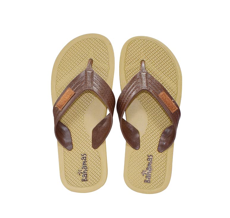 BAHAMAS Men's Slippers/Men's Flip flop/Men's Daily Use Slipper (Brown, numeric_6) - Image 1