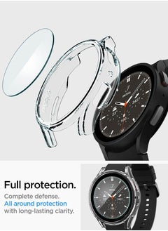 Spigen Thin Fit Screen Protector Case Cover For Samsung Galaxy Watch5 Pro 45mm With Tempered Glass Screen Protector (2022) - Crystal Clear  - Image 4