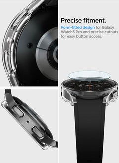 Spigen Thin Fit Screen Protector Case Cover For Samsung Galaxy Watch5 Pro 45mm With Tempered Glass Screen Protector (2022) - Crystal Clear  - Image 5