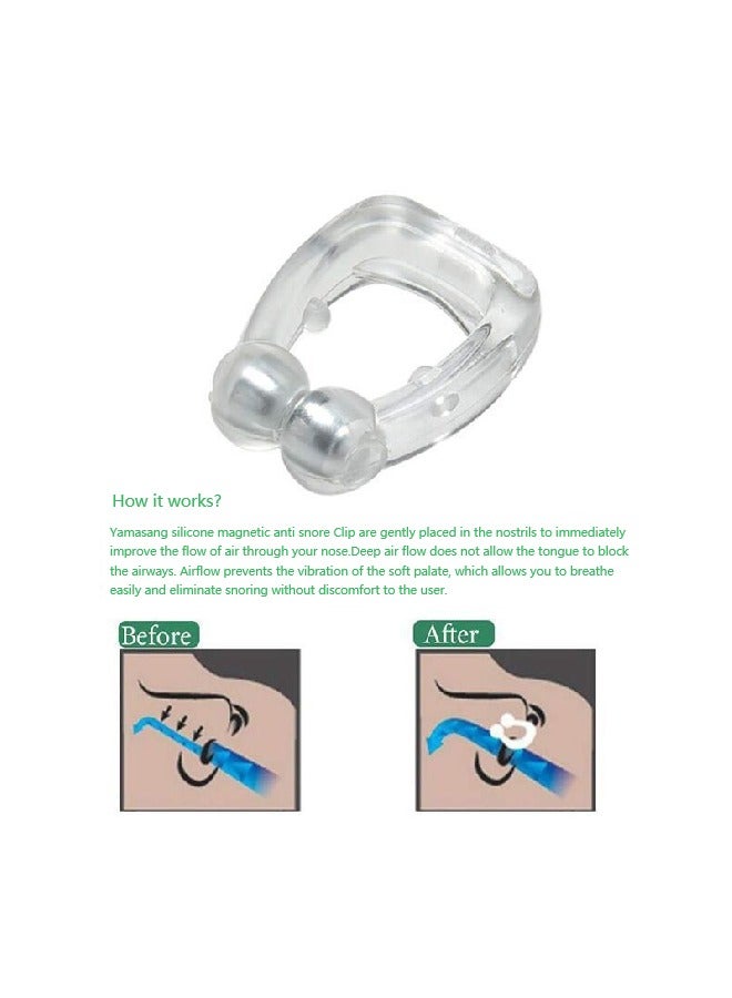 Generic 6 Pcs Anti-Snoring Nose Clip Silicone Magnetic Anti-Snoring Device  - Image 4