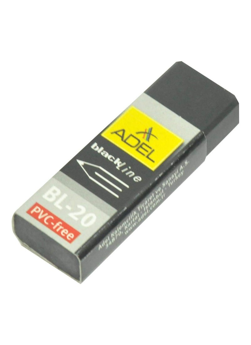 Adel Adel Black Office Eraser for Blacklead Pencils, Pack of 20 Pcs, PVC-Free - ALER2270789000  - Image 2