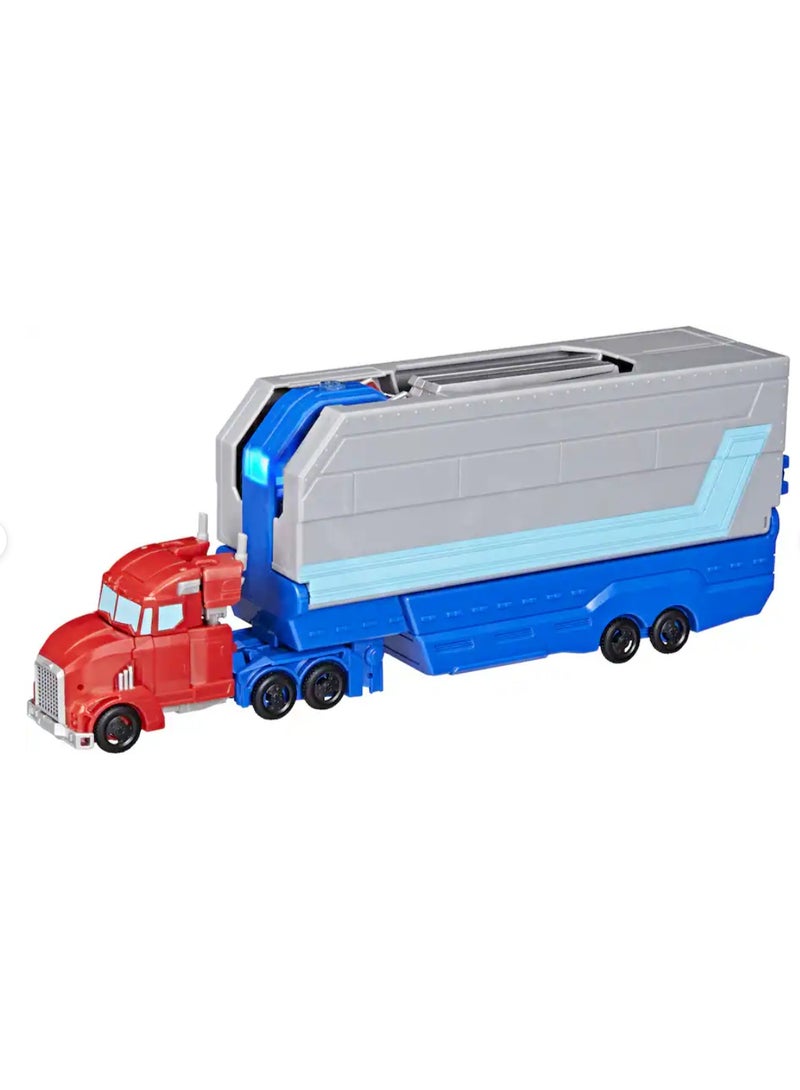 HASBRO - TRANSFORMERS Hasbro Transformers EarthSpark Optimus Prime Battle Trailer Playset with Action Figure - Image 3