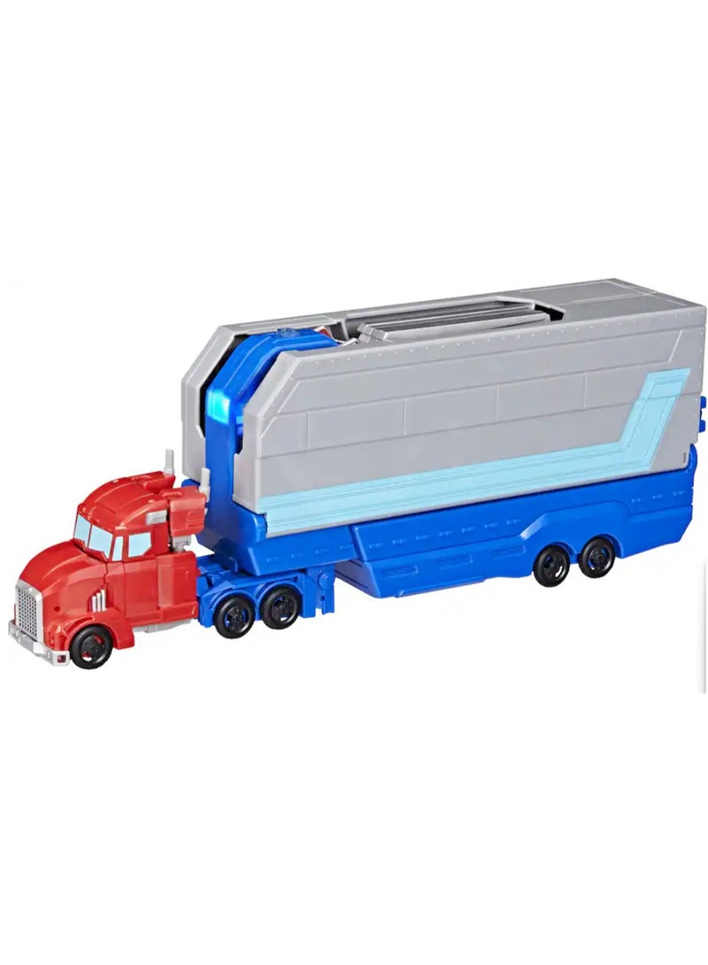 HASBRO - TRANSFORMERS Hasbro Transformers EarthSpark Optimus Prime Battle Trailer Playset with Action Figure - Image 2