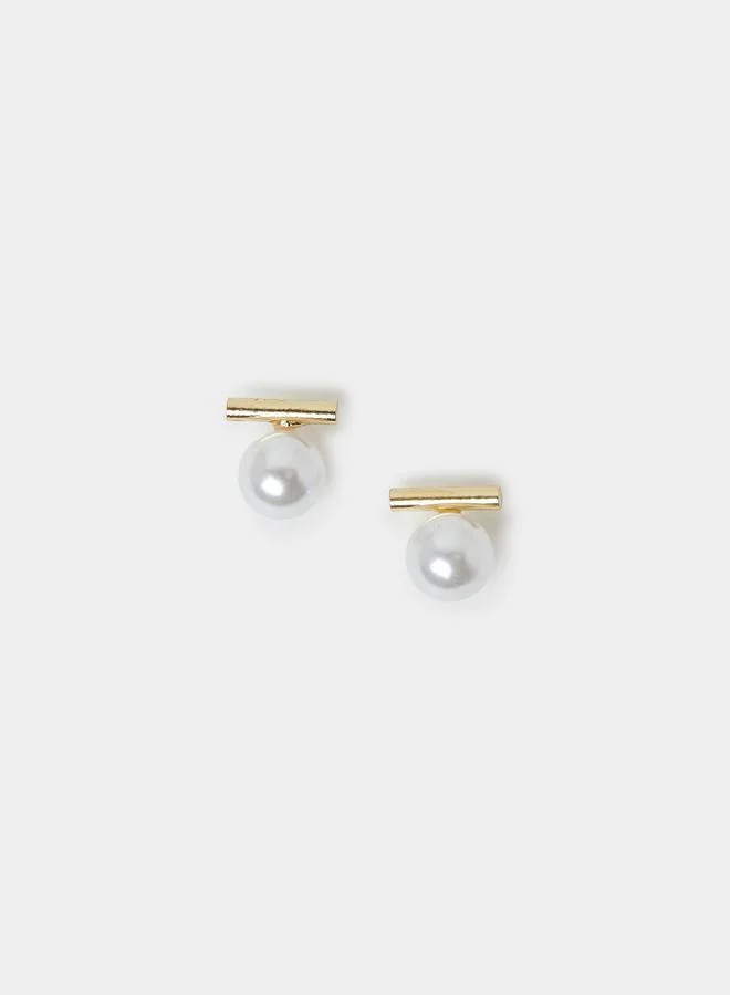ستايلي T -Bar Pearl Earrings