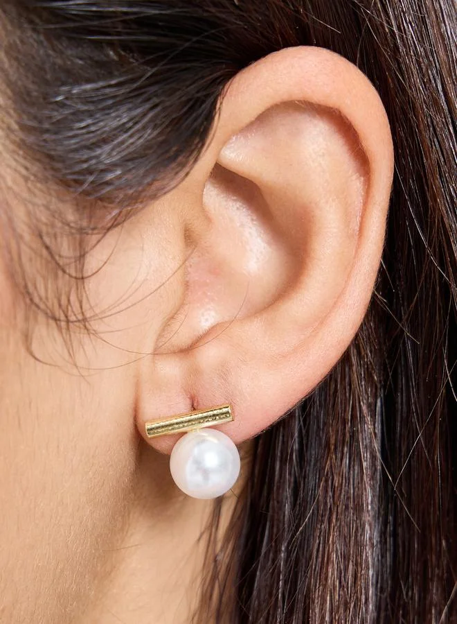 ستايلي T -Bar Pearl Earrings