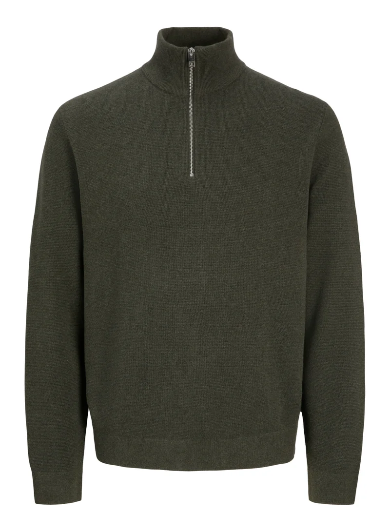 JACK & JONES Knitted Half Zip Up Sweater