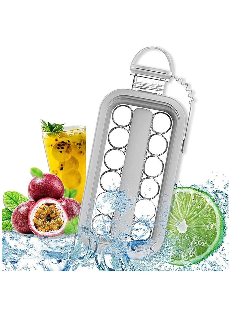 ELTRAZONE 2-in-1 Portable Ice Cube Tray and Creative Ice Hockey Maker Kettle with 17 Compartments – Durable Flat Body Cover Design, Easy-to-Use Ice Cube Mold Container Pot, Perfect for Home, Parties, and Outdoor Use, Innovative Freezing Solution for Drinks  - Image 2