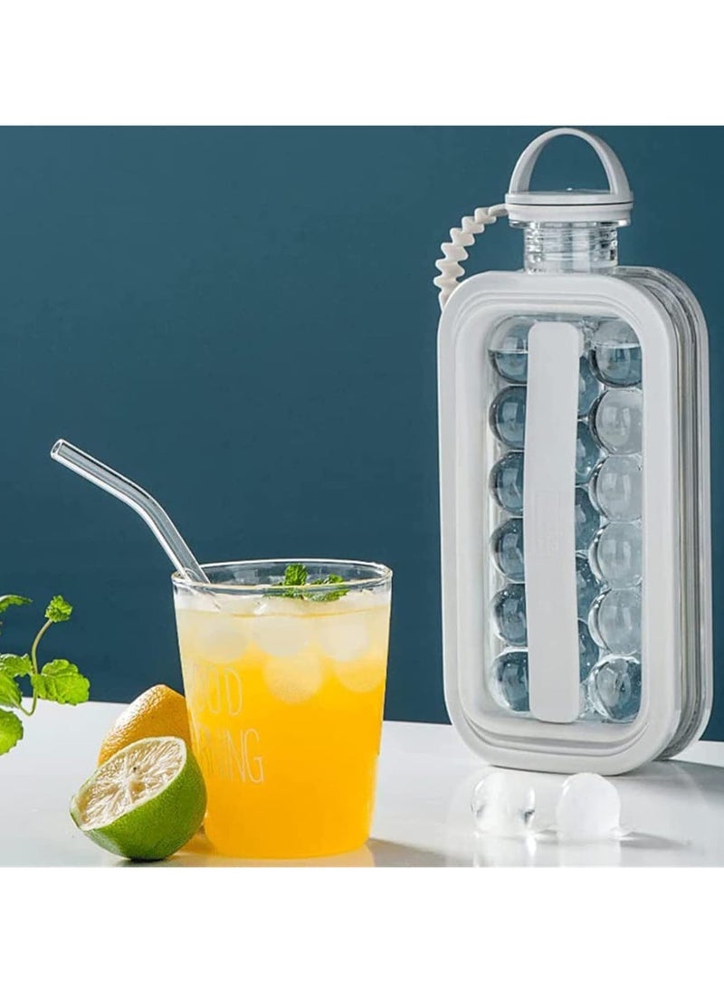 ELTRAZONE 2-in-1 Portable Ice Cube Tray and Creative Ice Hockey Maker Kettle with 17 Compartments – Durable Flat Body Cover Design, Easy-to-Use Ice Cube Mold Container Pot, Perfect for Home, Parties, and Outdoor Use, Innovative Freezing Solution for Drinks  - Image 3