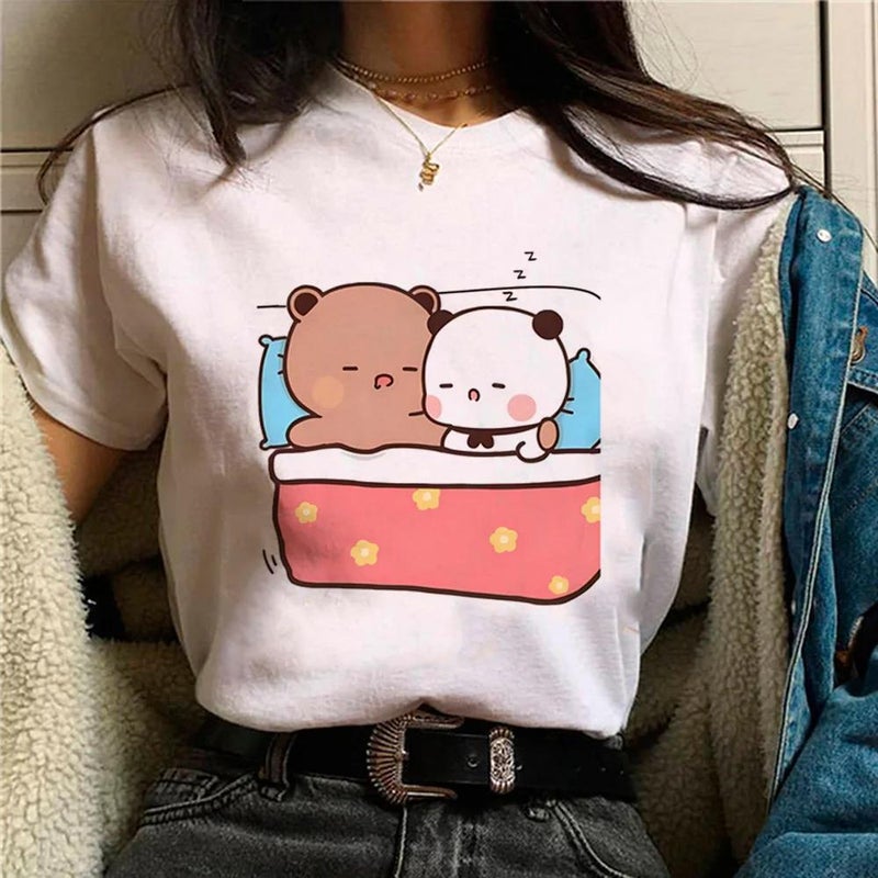 Cloth Doodle T-Shirt Female Cartoon Designer Anime Girl Graphic Funny Clothes - Image 5