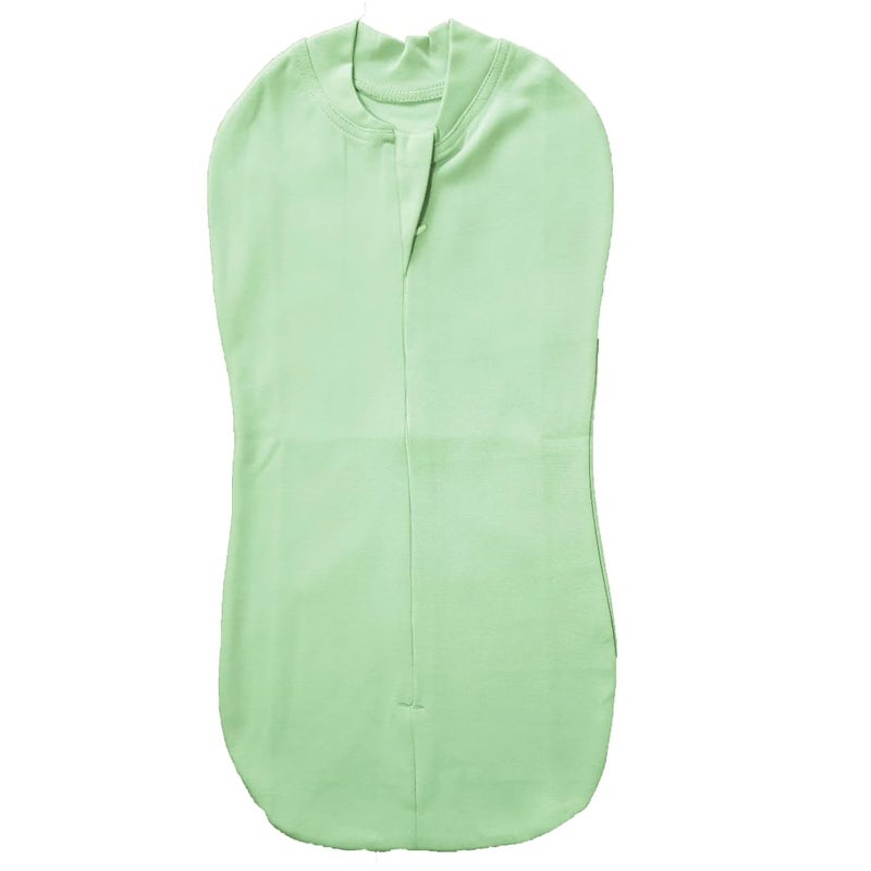 MammaChamp Zipper Swaddle Sleeping SackBlanketsPodWrapBag New Born Baby for 03 Months Pack of 1 Light Green - Image 1