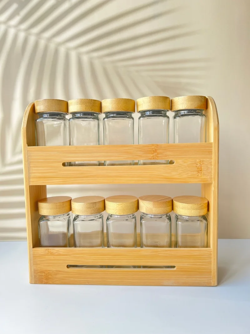 Mottogo 10 Piece Spice Set with Bamboo Stand