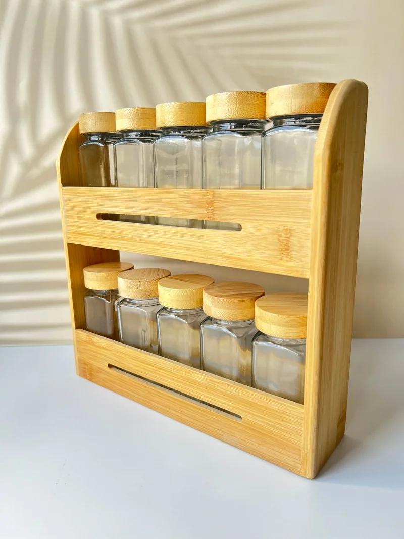 Mottogo 10 Piece Spice Set with Bamboo Stand