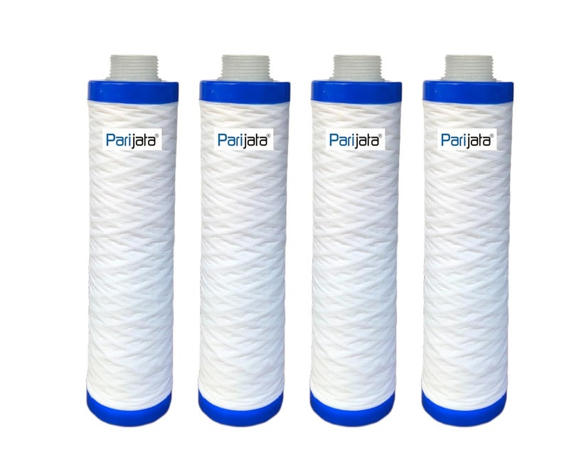 PARIJATA Mlt 9 inch Water Filter for Prefilter Housing for RO Water Purifier Replacement Thread Filter for dust Sand Particles Pack of 4 - Image 1