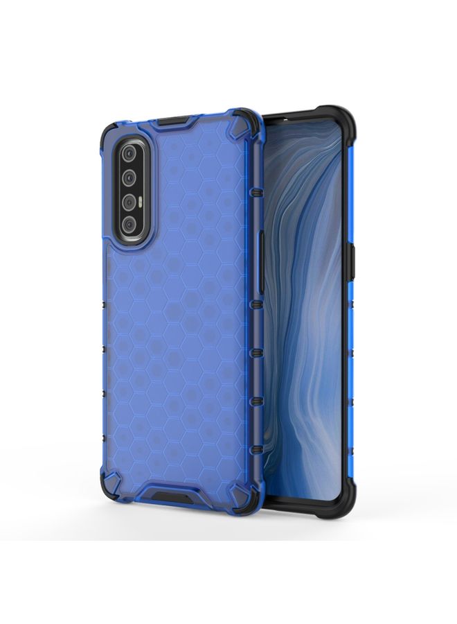 BGM Case Cover For OPPO Reno 3 Pro Shockproof Honeycomb PC + TPU Case Blue
