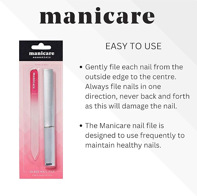 Manicare Glass Nail File For Shaping And Styling Nails Strong Glass File For Natural And Artificial Nails Double Sided Includes Protective Case Perfect For At Home Or On The Go Manicures - Image 3