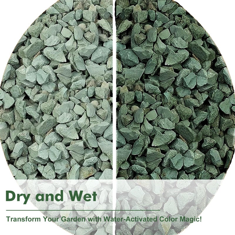 Planterhoma 11 lbs Succulent and Cactus Bonsai Pebbles, 4-6mm Decorative Landscaping Stones Natural Garden Gravel Rocks for Indoor Outdoor Plants Aquariums DIY, and Gardening Top Dressing, Green Zeolite - Image 2