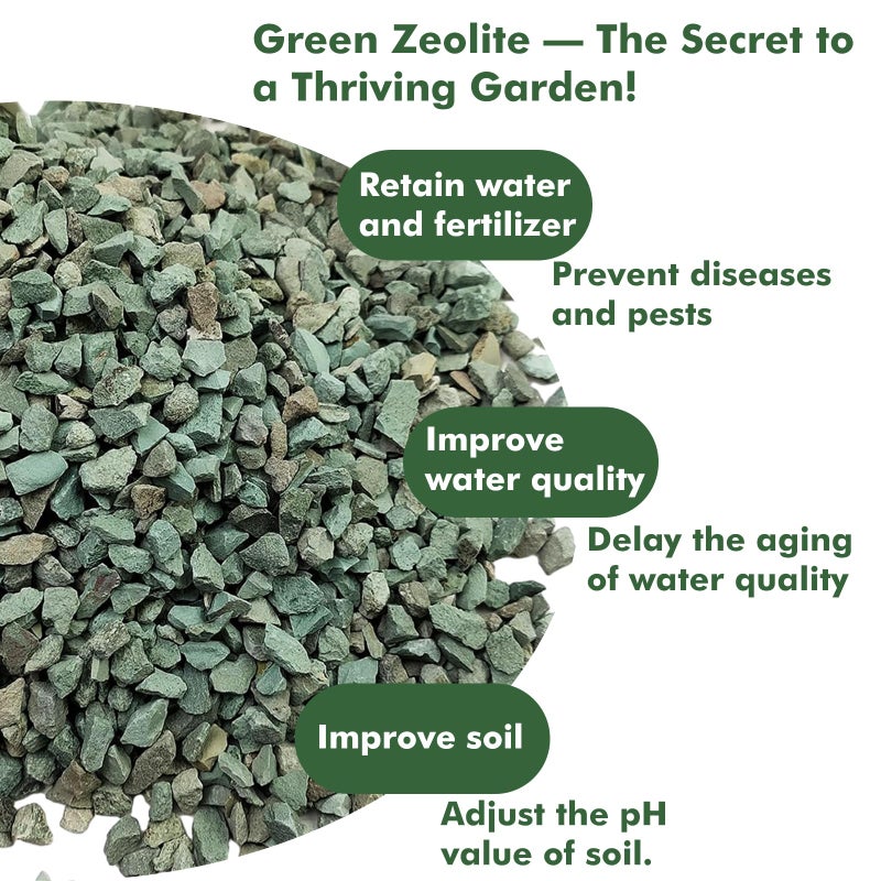 Planterhoma 11 lbs Succulent and Cactus Bonsai Pebbles, 4-6mm Decorative Landscaping Stones Natural Garden Gravel Rocks for Indoor Outdoor Plants Aquariums DIY, and Gardening Top Dressing, Green Zeolite - Image 3