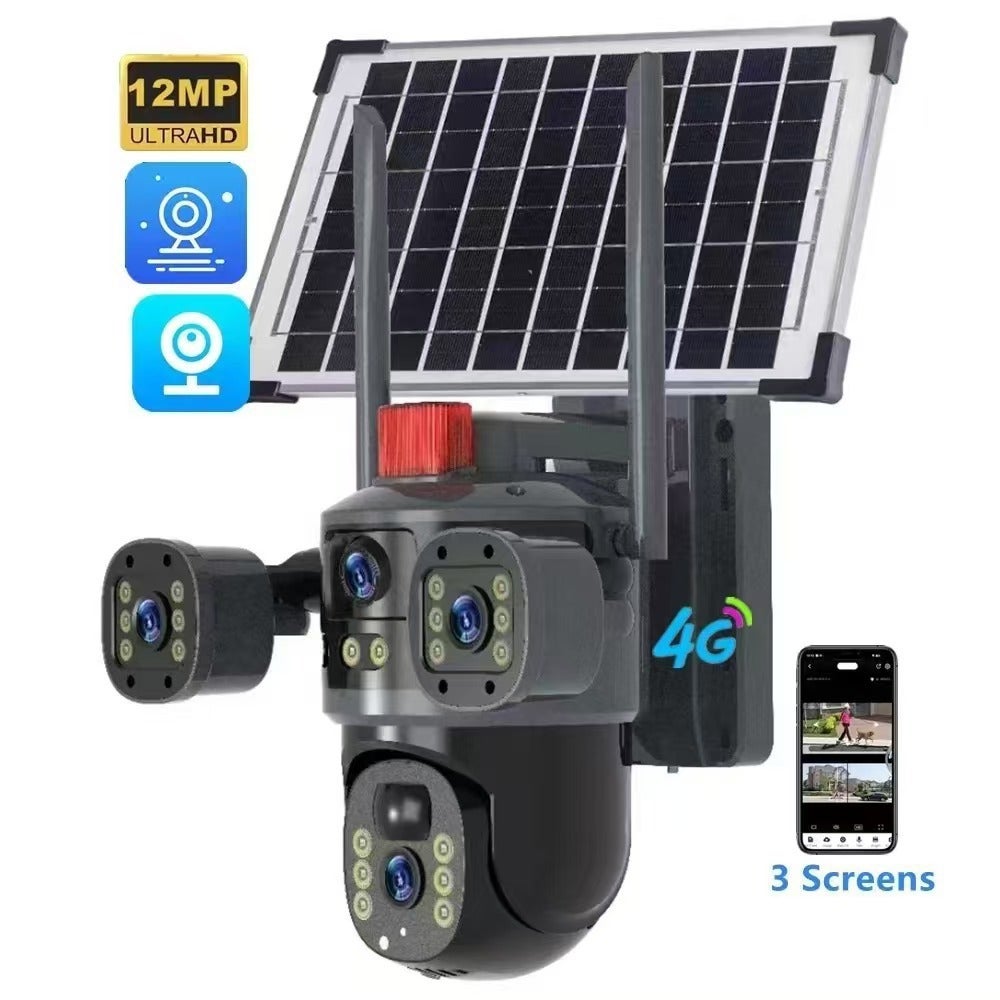 كيتا Qi Ta multi-screen solar-powered Outdoor Surveillance Camera 1080 g