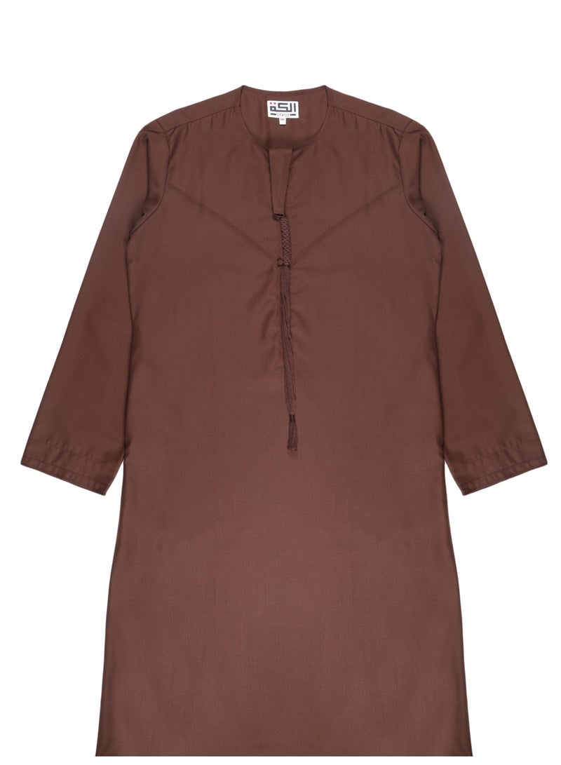 U.S. ELK Mens's Long Sleeve Emirati Kandura | Islamic Dishdasha Jubba for Men | Muslim Robe for Comfort, Style, and Tradition | Islamic Clothing - Image 4