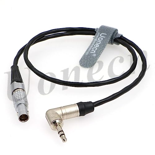 Uonecn Alexa Mini Timecode Cable 5 Pin Male to Right Angle 3.5mm TRS Tentacle Sync Generator Cable 20'' - Image 1