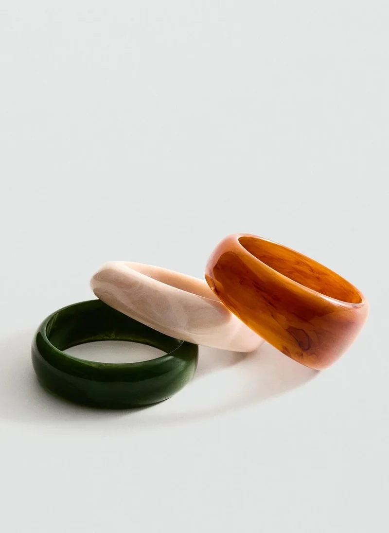 مانجو Set of 3 combined volume maxi bracelets