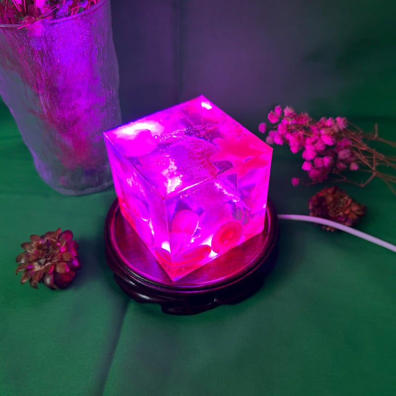 Voaesdk Wooden LED Display Base Root Carving Light Base,Multicolor Changing LED Display Stand, Round Wood Lighted Stand Base for 3D Crystal Ball Figurine Glass Resin Art Home Decor - Image 5