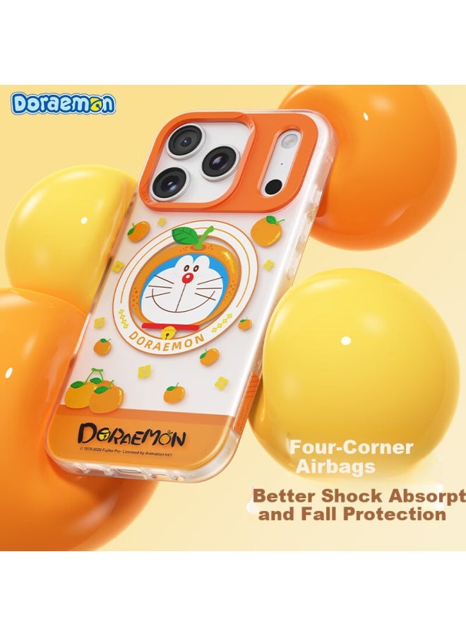 Rock Doraemon Compatible With Apple Iphone 16 Pro Magnetic Airbag Shockproof Full-cover Semi-transparent Matte Cute Uni Premium Case Great Luck - Image 3