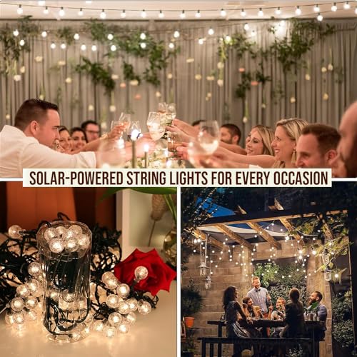 GIGAWATTS 50 LED Solar Bubble Ball String Light | 7m Waterproof Decorative Solar Lights for Garden, Patio, Lawn, Home, Wedding, Party, Yard & Outdoor Decoration (Pack of 1, Warm White) - Image 4