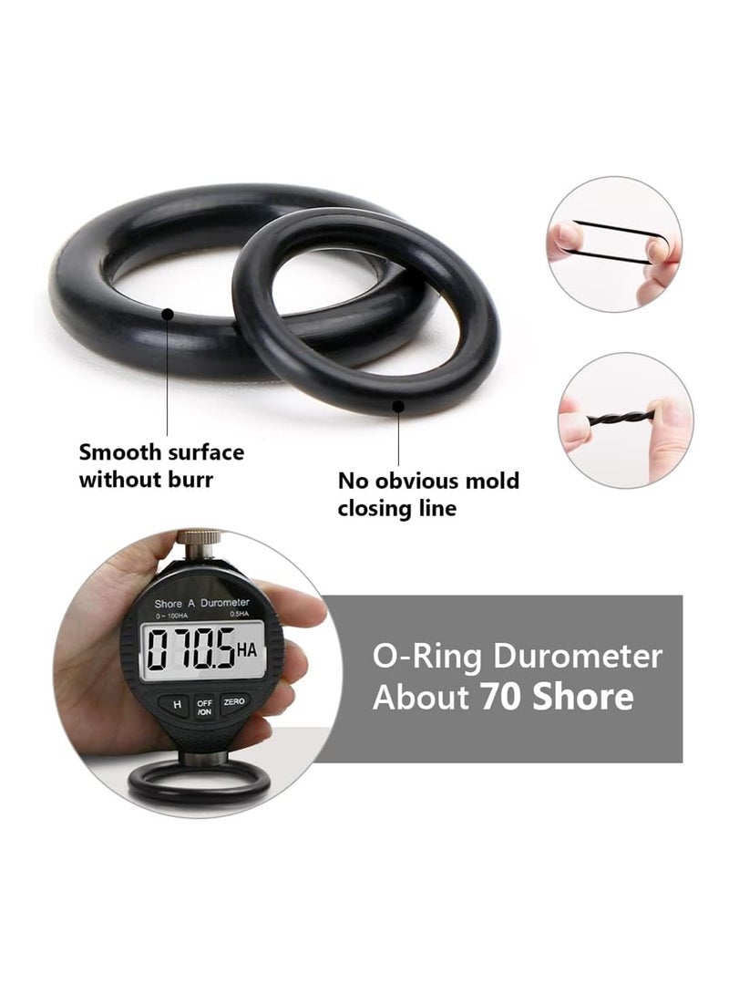 MVAQKLM  Rubber O Ring Set,24 Size 1200 Pcs Black Small O Rings Assortment Kits,Assorted Metric Sealing Washer for Automotive Faucet Pressure Plumbing Sealing Repair,Air or Gas Connections,OD 6mm-28mm - Image 3