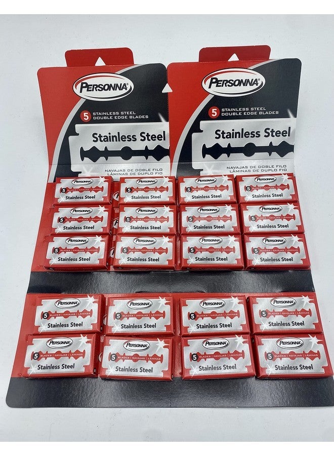 برسونا شفرات ذات حافة مزدوجة من الفولاذ المقاوم للصدأ - عبوة من 100 شفرة حلاقة من بيرسونا - Image 1
