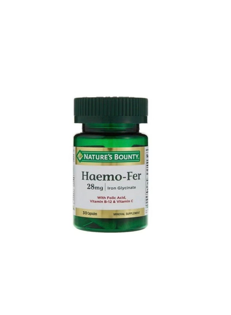 NATURES BOUNTY Hae MO-Fer 28Mg - 30 Capsules