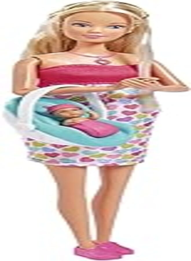 SMOBY Simba 105733480 Steffi Doll Newborn, with Function, When Squeezing Its Pendant The Baby Emits Sounds, Includes Accessories, for Children Over 3 Years