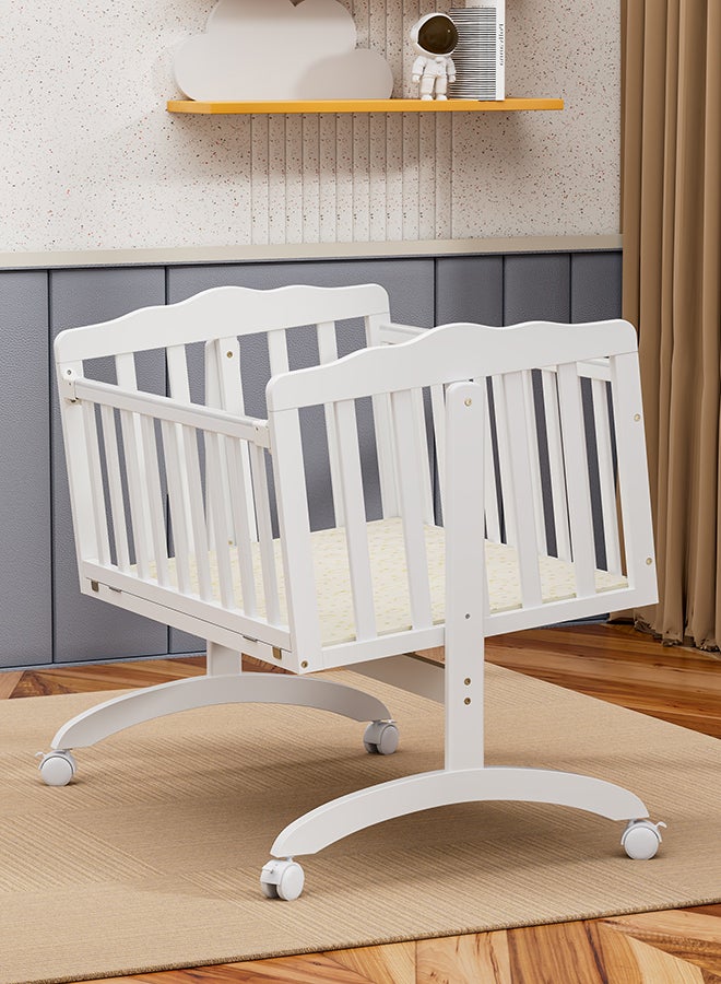 FUN MOMENT Wooden multifunctional rocking baby bed 93×50×85 cm - Image 4