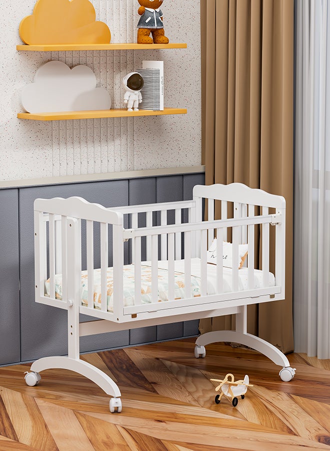 FUN MOMENT Wooden multifunctional rocking baby bed 93×50×85 cm - Image 5