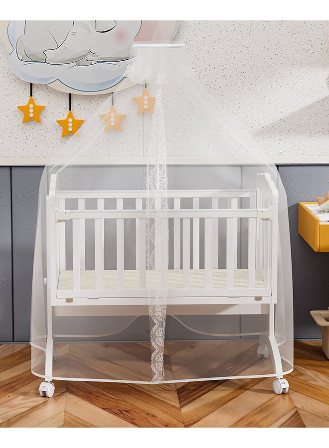 FUN MOMENT Wooden multifunctional rocking baby bed 93×50×85 cm - Image 2