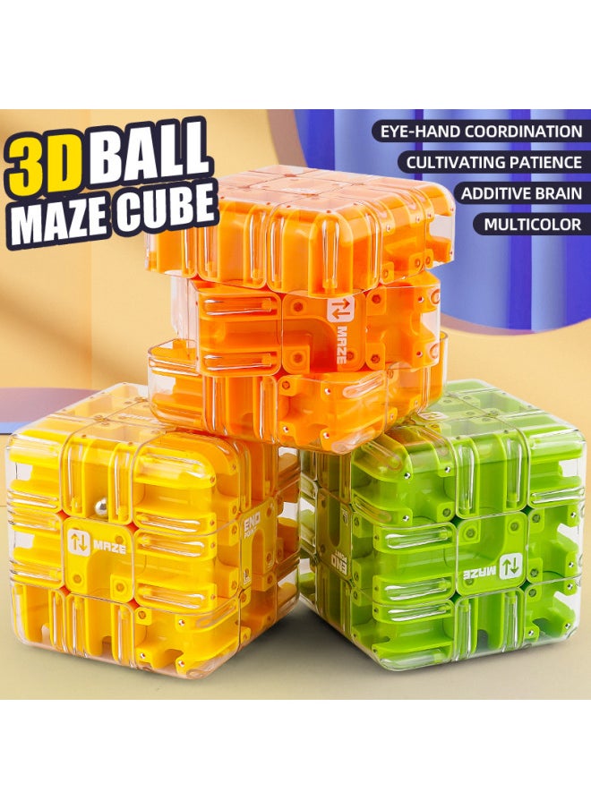 null - Third-order Three-dimensional Rubik's Cube Pinball Ball Rubik's Cube Maze Difficulty Advanced Edition GCC Puzzle Balance Practice-Color:Orange-third-level Rubik's Cube Ball Maze [english Window Color Box] - Image 1