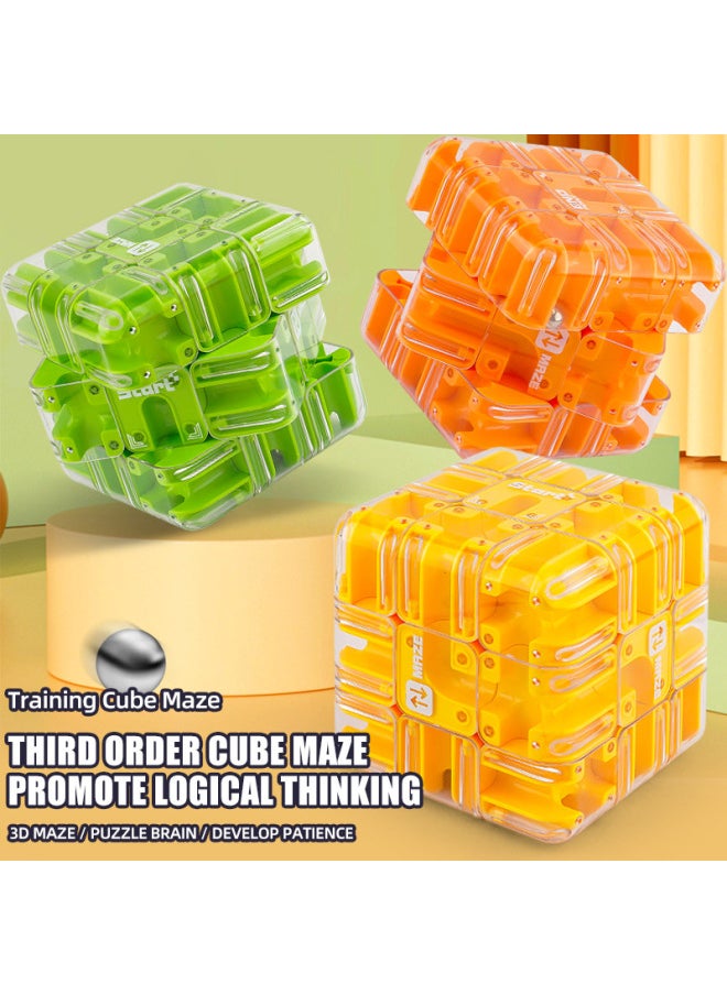 null - Third-order Three-dimensional Rubik's Cube Pinball Ball Rubik's Cube Maze Difficulty Advanced Edition GCC Puzzle Balance Practice-Color:Orange-third-level Rubik's Cube Ball Maze [english Window Color Box] - Image 1