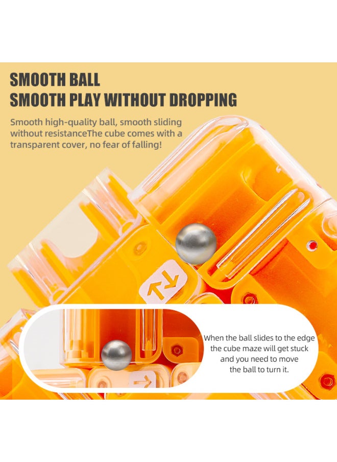 null - Third-order Three-dimensional Rubik's Cube Pinball Ball Rubik's Cube Maze Difficulty Advanced Edition GCC Puzzle Balance Practice-Color:Orange-third-level Rubik's Cube Ball Maze [english Window Color Box] - Image 1