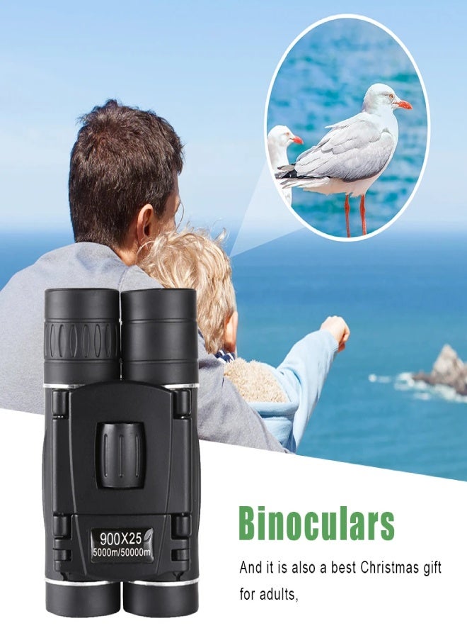 AROAQ 900x25 HD Powerful Binoculars with BAK4 FMC Optics – 5000M Long Range Folding Mini Telescope for Hunting, Sports, Camping & Outdoor Travel  - Image 3