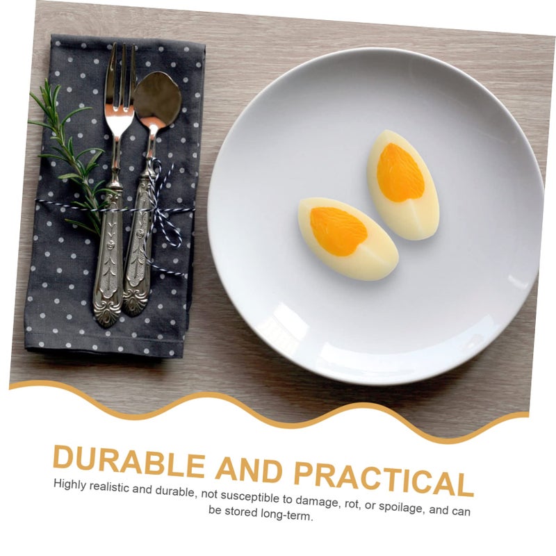 Realistic Artificial Chicken Eggs Set Of 3 For Home Decor Kitchen Display Photography Props - Image 4